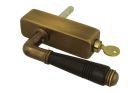 Handle Tilt & Turn with lock (1908) antique brass ebony