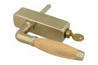 Handle Tilt & Turn with lock (1930) satin nickel beech