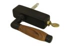 Handle Tilt & Turn lockable black powder coated teak