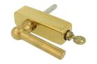 Handle Tilt & Turn with lock "Chemin de fer" polished brass