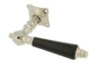 Single door handle with rosette nickel ebony (1900)