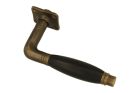 Single door handle with rosette (1926) antique brass ebony