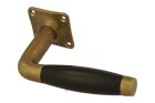 Single door handle with rosette (1932) antique brass ebony