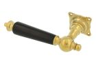 Single door handle (1905) left polished brass ebony