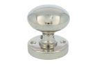 Turnable round door knob nickel with round rosette