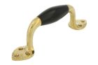 Pull handle 145mm polished brass bakelite