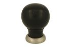 Cabinet knob ebony with satin nickel 39mm H48mm