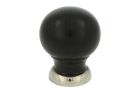 Cabinet knob ebony with nickel 39mm H48mm