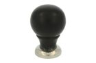 Cabinet knob ebony with nickel 25mm H39mm