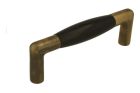 Kitchen handle 1930's antique brass ebony