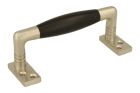 Pull handle 105mm satin nickel ebony