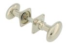 Pair of knobs oval nickel
