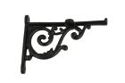 Shelf bracket black powder coated cast iron 125x95mm (L×H)