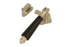 Window fastener (1890) satin nickel ebony Left
