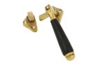 Window fastener (1908) polished brass bakelite Left