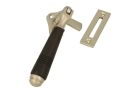 Window fastener reversible satin nickel ebony (1908)