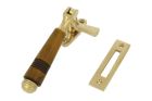 Window fastener reversible polished brass horn (1908)