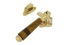 Window fastener (1908) polished brass horn Left