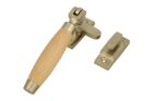 Window fastener reversible (1930) satin nickel beech