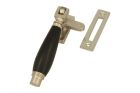 Window fastener reversible satin nickel ebony (1928)