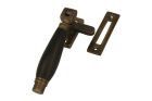 Window fastener reversible antique brass ebony (1928)