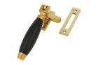 Window fastener reversible polished brass ebony (1932)