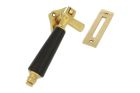Window fastener reversible polished brass ebony (1904)