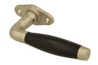 Window handle with rosette satin nickel ebony (1931)