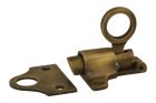 Transom window latch antique brass with catch
