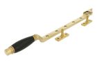 Window stay polished brass ebony 315mm