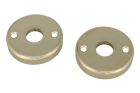 Pair round escutcheons satin nickel (through fixing)