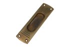 Recessed sliding door flush pull antique brass (1928)