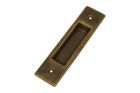 Recessed sliding door flush pull antique brass (1932)