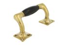 Window sash lift handle with curve polished brass bakelite