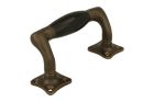 Window sash lift handle 115mm with curve antique brass