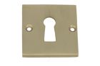 Square key rosette "Bauhaus" in satin nickel