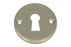 Round rosette with key hole Ø 50mm satin nickel
