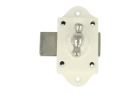 Lock for cabinet/window/door white with nickel Knob