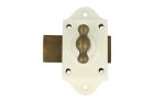 Lock for cabinet/window/door white with antique brass Knob