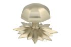 Door knob with star rosette brushed nickel