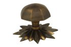 Door knob with star rosette antique brass