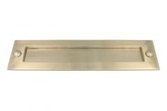 Letter plate satin nickel 1930's