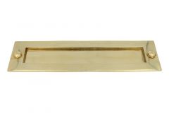 Letter plate polished brass 1930's