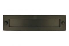 Letter plate brass black powder coated