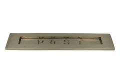 Letter plate "POST" satin nickel inward opening