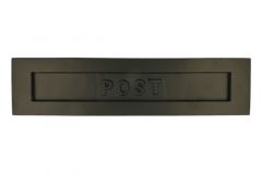Letter plate "Post" cast iron black powder coated
