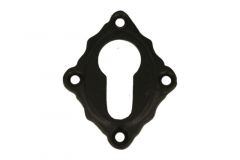 Euro cylinder escutcheon cast iron powder coated.