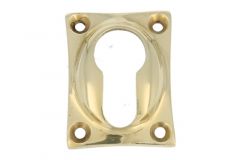 Euro cylinder escutcheon polished brass. Price per piece