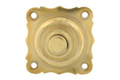 Bell push polished brass 40x40mm