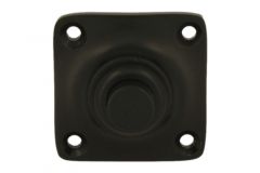 Bell push brass black powder coated 39x39mm